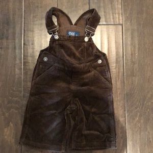 Polo Ralph Lauren 12 M Brown Corduroy Overalls